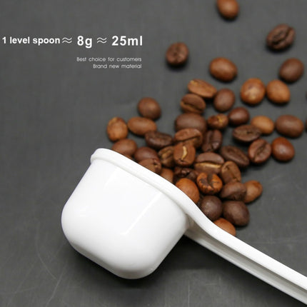 10 PCS Semi-automatic Coffee Machine Cleaning Brush Coffee Bean Spoon(White)-garmade.com