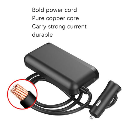 3USB QC3.0 Fast Charge + PD 120W Car Conversion Charger-garmade.com