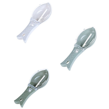 3 PCS CT1682 Thickened Plastic Fish Scaler with Cover(Green)-garmade.com