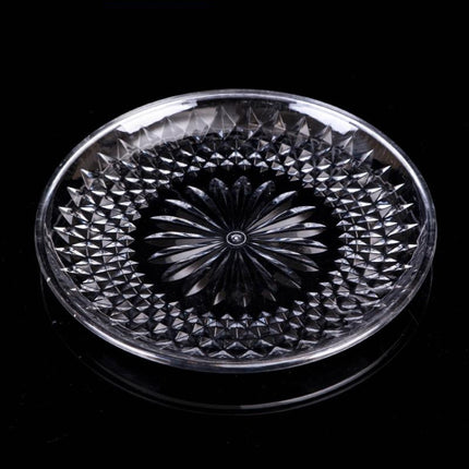 5 PCS Acrylic Round Transparent Fruit Dish, Diameter: 15cm(Lotus)-garmade.com