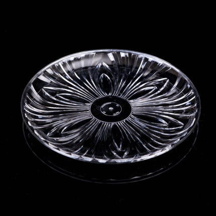 5 PCS Acrylic Round Transparent Fruit Dish, Diameter: 15cm(Petals)-garmade.com