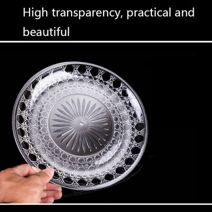 5 PCS Acrylic Round Transparent Fruit Dish, Diameter: 20cm(Crystal)-garmade.com