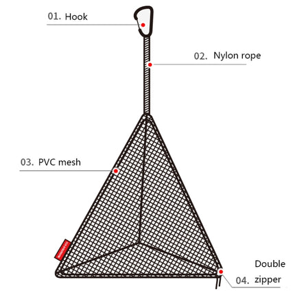 CLS Outdoor Triangular Foldable Storage Mesh Bag S-garmade.com