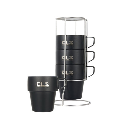 CLS 4 in 1 Outdoor 304 Stainless Steel Camping Cup(300ml)-garmade.com