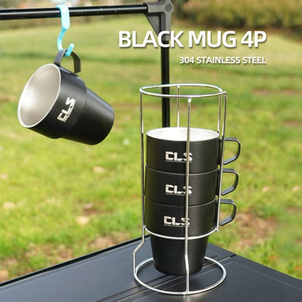 CLS 4 in 1 Outdoor 304 Stainless Steel Camping Cup(300ml)-garmade.com