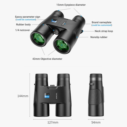 APEXEL 10x42 Fixed Focus Binoculars Autofocus Telescope(Black)-garmade.com