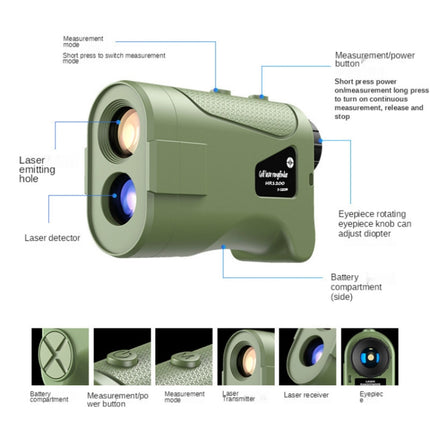 APEXEL 800m Golf Rangefinder Hunting Telescope Infrared Speedometer(White )-garmade.com