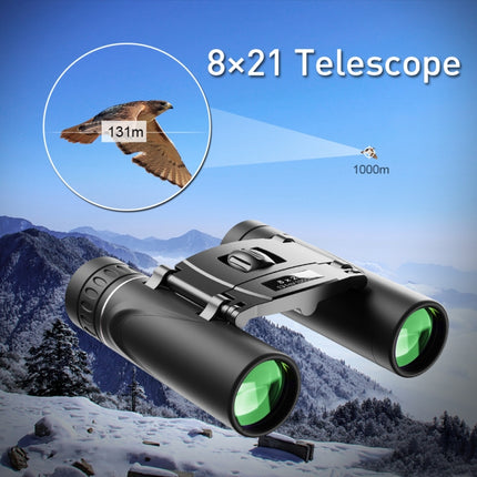 APEXEL 8 x 21 Zoom Binoculars Telephoto 3000m Long Distance Foldable HD Mini Telescope(Black)-garmade.com