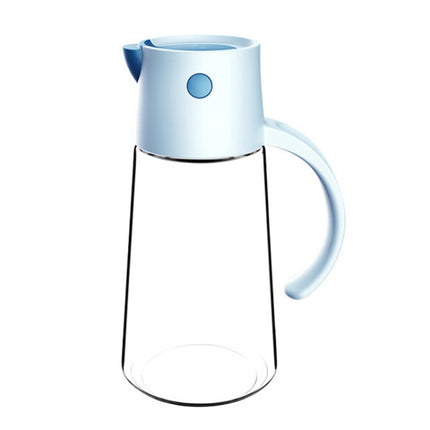 Kitchen Automatic Opening and Closing Leak-proof Oiler With Lid, Capacity: 550ml(Blue)-garmade.com