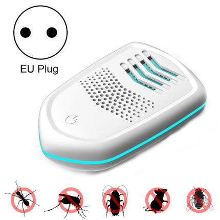 Pest Repeller Ultrasonic Mosquito Repeller Incense Heating Plug-In Mouse Repeller EU Plug( White)-garmade.com