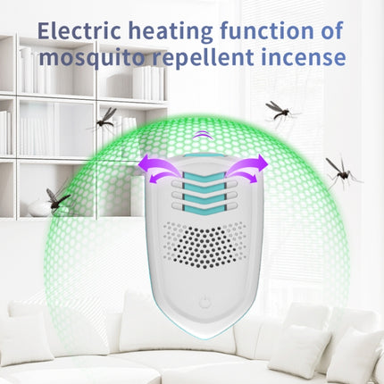 Pest Repeller Ultrasonic Mosquito Repeller Incense Heating Plug-In Mouse Repeller EU Plug(Black)-garmade.com