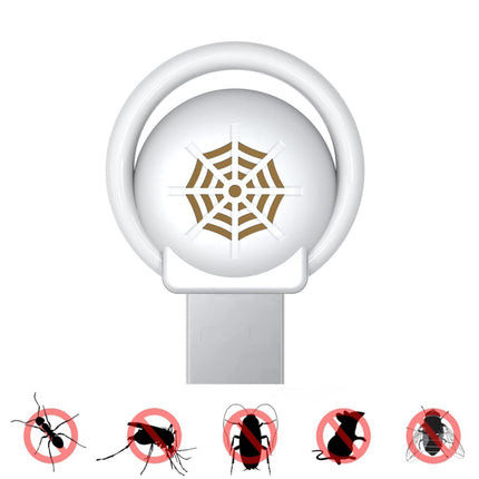 USB Car Mouse Repellent Ultrasonic Mosquito Insect Repellent With Atmosphere Light( White)-garmade.com