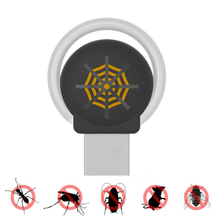 USB Car Mouse Repellent Ultrasonic Mosquito Insect Repellent With Atmosphere Light(Black)-garmade.com