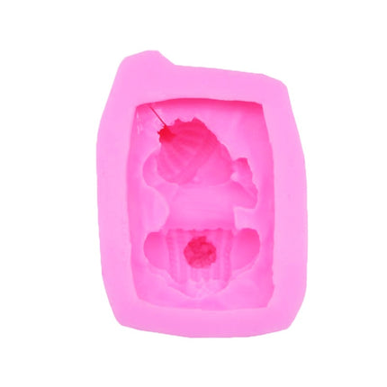 2 PCS Fondant Cake Chocolate Silicone Mold(Pink)-garmade.com