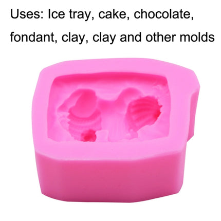 2 PCS Fondant Cake Chocolate Silicone Mold(Pink)-garmade.com