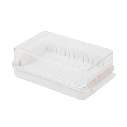 Transparent Large Capacity Butter Cut Storage Box(White)-garmade.com