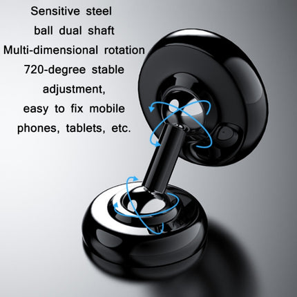 Car Aluminum Alloy Magnetic Mobile Phone Holder, Colour: Black (Luminous)-garmade.com