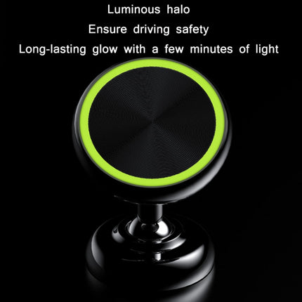 Car Aluminum Alloy Magnetic Mobile Phone Holder, Colour: Black (Luminous)-garmade.com