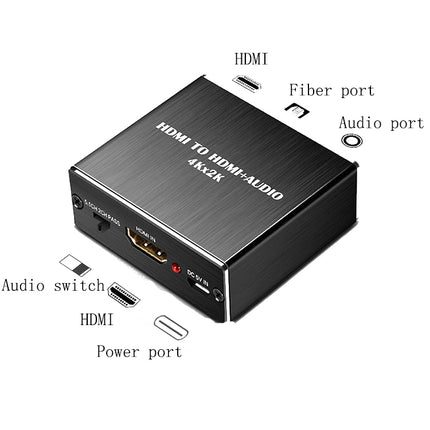 HDMI TO HDMI+AUDIO Audio Separator(Black)-garmade.com
