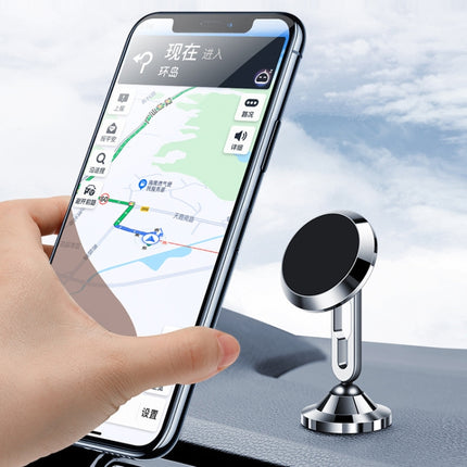 Multifunctional Suction Cup Car Magnetic Mobile Phone Holder, Colour: F56 Silver-garmade.com