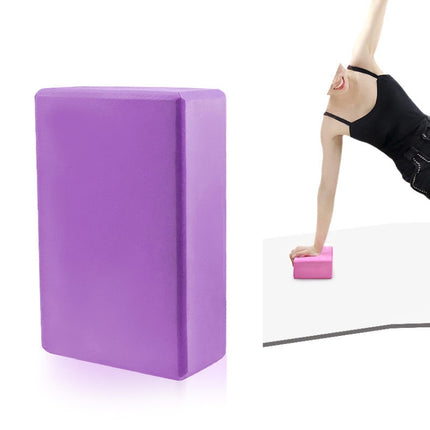 EVA Anti-slip Anti-compression Yoga Fitness Brick(Deep Purple)-garmade.com