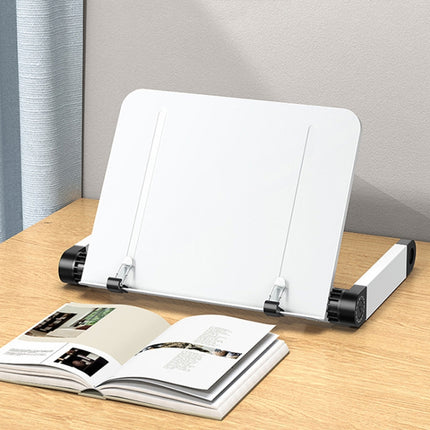 L03 Adjustable Lifting Reading Rack Book Holder Laptop Stand,Style： Single Section Black-garmade.com