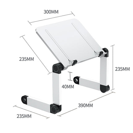 L03 Adjustable Lifting Reading Rack Book Holder Laptop Stand,Style： Single Section White-garmade.com