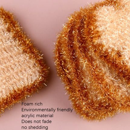 6 PCS / Bag Bread Shape Dish Towel Acrylic Polyester Dish Cloth-garmade.com