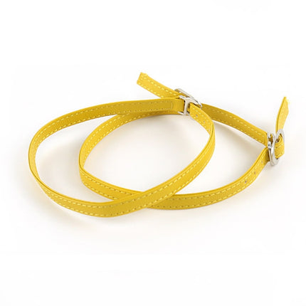 5 Pairs High Heels Leather Shoes Anti-heel Laces(Yellow)-garmade.com
