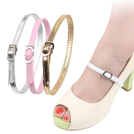 5 Pairs High Heels Leather Shoes Anti-heel Laces(Pink)-garmade.com