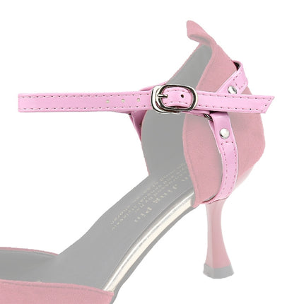 2 Pairs No Installation Triangle High Heels Anti-Drop Laces(Pink)-garmade.com