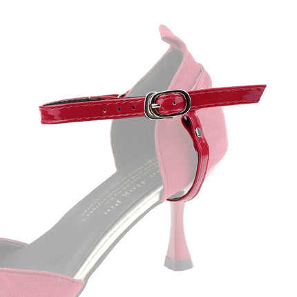 2 Pairs No Installation Triangle High Heels Anti-Drop Laces(Big Red)-garmade.com