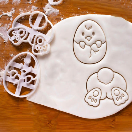 5 PCS BGMJ007 Cartoon Chick Bunny Cookie Mould(Rabbit Ass)-garmade.com