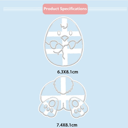 5 PCS BGMJ007 Cartoon Chick Bunny Cookie Mould(Rabbit Ass)-garmade.com