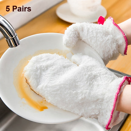 2pcs Kitchen Cleaning Dishwashing Gloves Thickened Bamboo Fiber Gloves-garmade.com