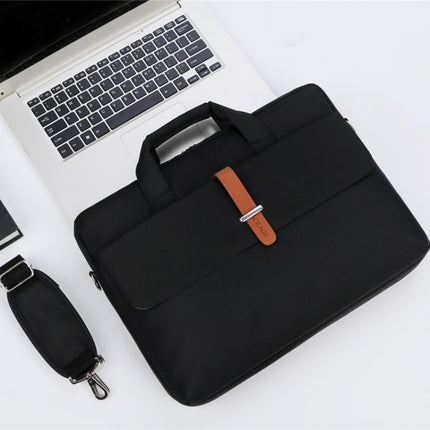 Multifunctional Wear-resistant Shoulder Handheld Laptop Bag, Size: 13 - 13.3 inch(Black)-garmade.com