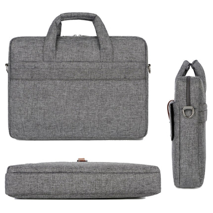 Multifunctional Wear-resistant Shoulder Handheld Laptop Bag, Size: 15 - 15.6 inch(Gray)-garmade.com