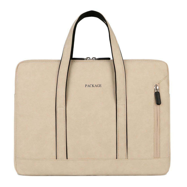 Q5 PU Waterproof and Wear-resistant Laptop Liner Bag, Size: 13 / 13.3 inch(Khaki)-garmade.com