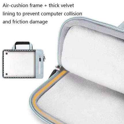 Q5 PU Waterproof and Wear-resistant Laptop Liner Bag, Size: 15 / 15.4 / 15.6 inch(Khaki)-garmade.com