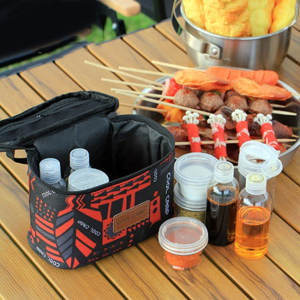 COOLCAMP 9 In 1 Outdoor Camping Seasoning Bottle Set BBQ Travel Portable Seasoning Box-garmade.com