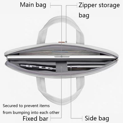 PU Waterproof Wear-resistant Laptop Bag, Size: 13-13.3 inch(Pink)-garmade.com