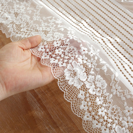Romantic Lace Table Runner Wedding Decoration, Size: 120cm(White Lace)-garmade.com