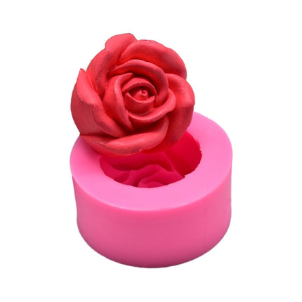 Three-dimensional Rose DIY Silicone Mold Cake Baking Decoration(Pink)-garmade.com
