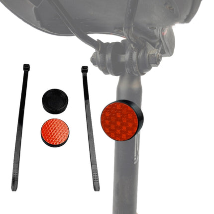 Mountain Bike Reflector Tail Light Anti-theft Tracking Locator Hidden Bracket For AirTag(Red)-garmade.com