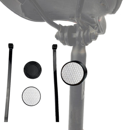 Mountain Bike Reflector Tail Light Anti-theft Tracking Locator Hidden Bracket For AirTag(White)-garmade.com