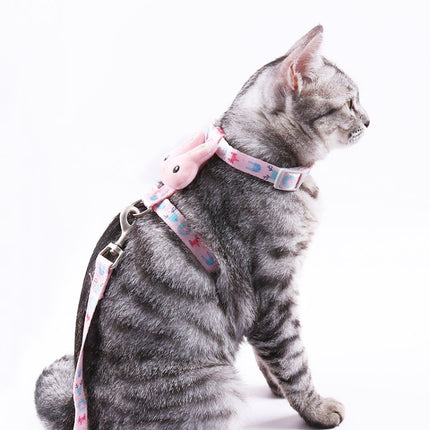 Rabbit Head Type Anti-breakaway Adjustable Cat Leash, Size: Small Suitable for Within 3kg(Green)-garmade.com