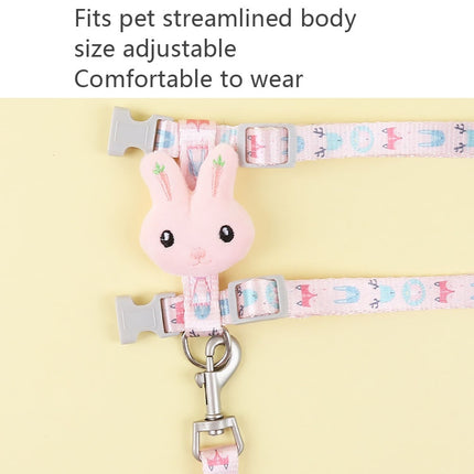 Rabbit Head Type Anti-breakaway Adjustable Cat Leash, Size: Large Suitable for 3-6kg(Pink)-garmade.com