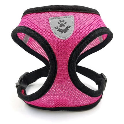 Pet Chest Strap Small Medium Dog Cat Breathable Dog Walking Vest, Size: S Chest Back(Rose Red)-garmade.com