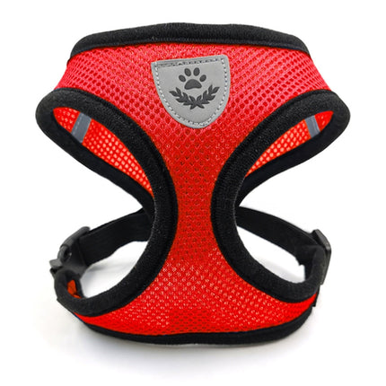 Pet Chest Strap Small Medium Dog Cat Breathable Dog Walking Vest, Size: L Chest Back(Red)-garmade.com