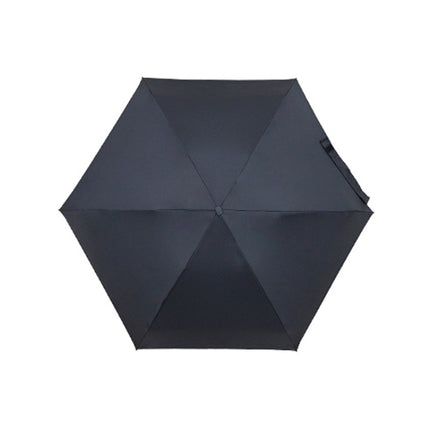 PARACHASE Mini Six Fold Bag Black Glue Sunside Sunscreen Anti-UV Sun Umbrella(Black)-garmade.com